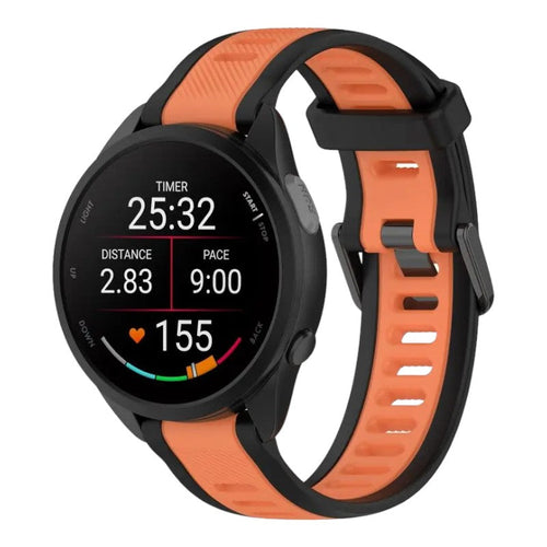 black-orange-samsung-gear-s2-watch-straps-nz-dual-colour-silicone-watch-bands-aus