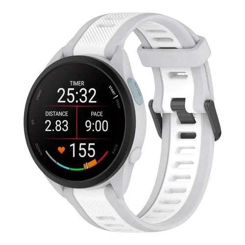 grey-white-garmin-approach-forerunner-20mm-range-watch-straps-nz-dual-colour-silicone-watch-bands-aus