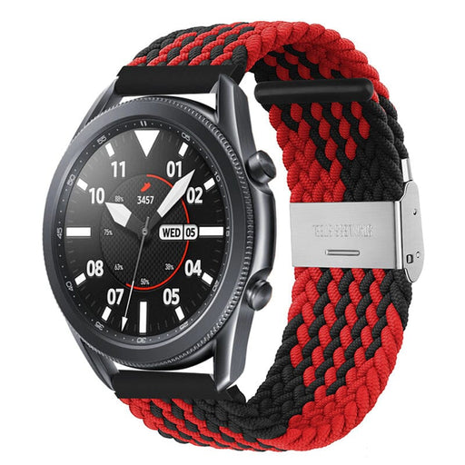 red-white-huawei-watch-fit-3-watch-straps-nz-nylon-braided-loop-watch-bands-aus