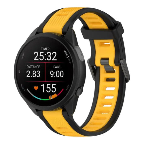 black-yellow-garmin-fenix-8-(51mm)-watch-straps-nz-dual-colour-silicone-watch-bands-aus