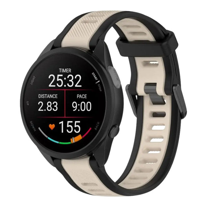 black-beige-xiaomi-redmi-watch-3-active,-lite-youth-watch-straps-nz-dual-colour-silicone-watch-bands-aus