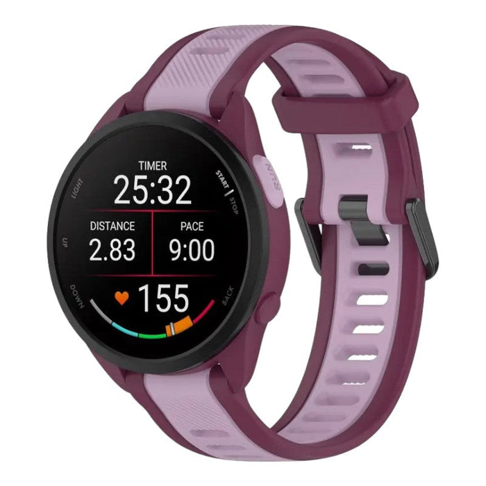 berry-lilac-garmin-tactix-bravo,-charlie-delta-watch-straps-nz-dual-colour-silicone-watch-bands-aus