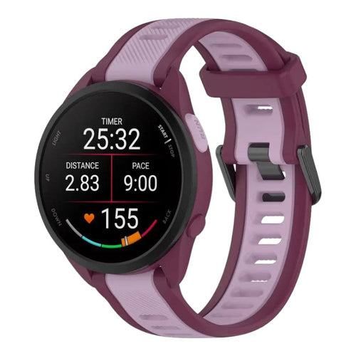 berry-lilac-garmin-approach-s70-(42mm)-watch-straps-nz-dual-colour-silicone-watch-bands-aus