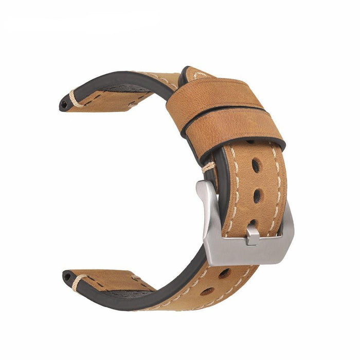 brown-silver-buckle-garmin-quatix-3-watch-straps-nz-retro-leather-watch-bands-aus