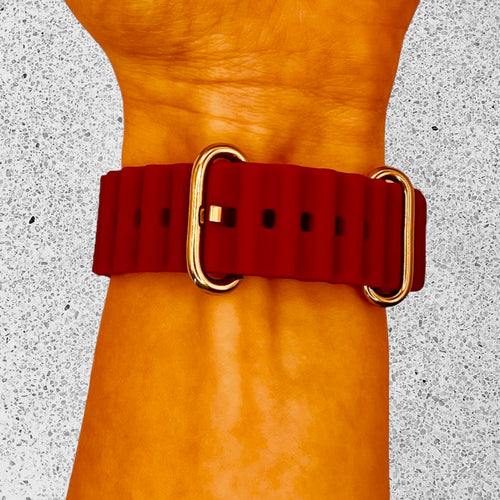 maroon-ocean-bands-garmin-approach-s70-(42mm)-watch-straps-nz-ocean-band-silicone-watch-bands-aus