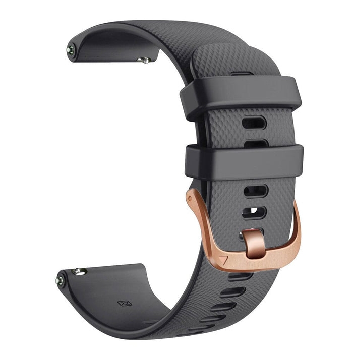 black-rose-gold-buckle-ticwatch-5-pro-watch-straps-nz-silicone-rose-gold-buckle-watch-bands-aus