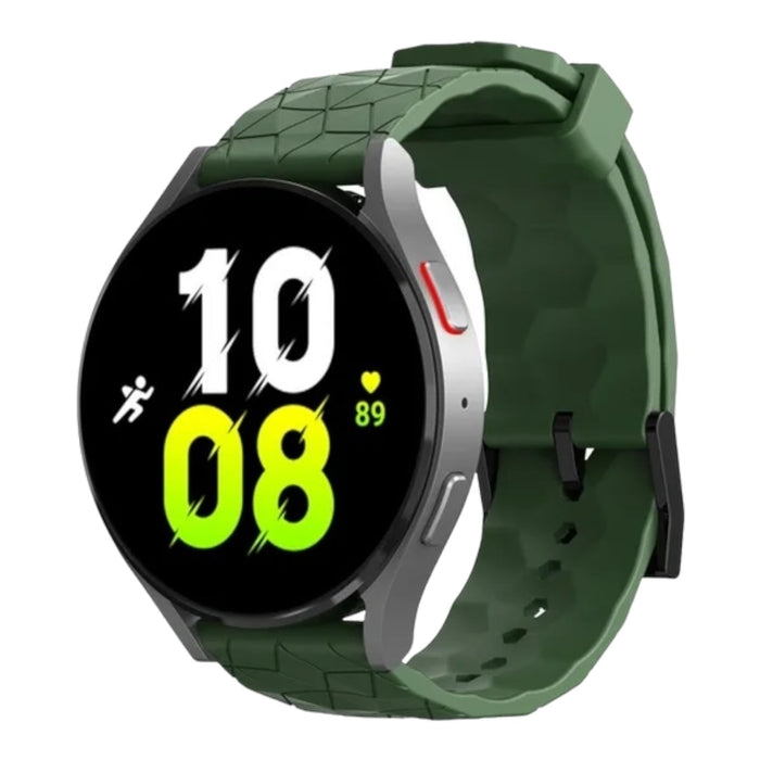 army-green-hex-pattern-garmin-vivomove-3s-watch-straps-nz-silicone-football-pattern-watch-bands-aus