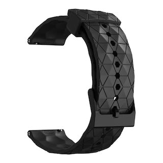 black-hex-patternoneplus-watch-watch-straps-nz-silicone-football-pattern-watch-bands-aus