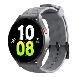 grey-hex-pattern-garmin-approach-s70-(42mm)-watch-straps-nz-silicone-football-pattern-watch-bands-aus