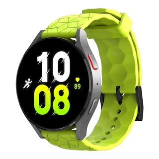 lime-green-hex-pattern-garmin-forerunner-255s-watch-straps-nz-silicone-football-pattern-watch-bands-aus