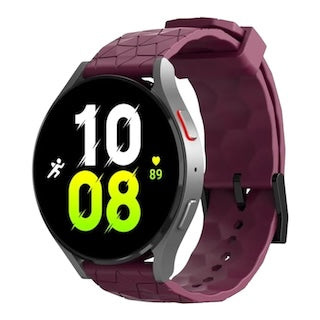 maroon-hex-pattern-huawei-watch-gt-5-41mm-watch-straps-nz-silicone-football-pattern-watch-bands-aus