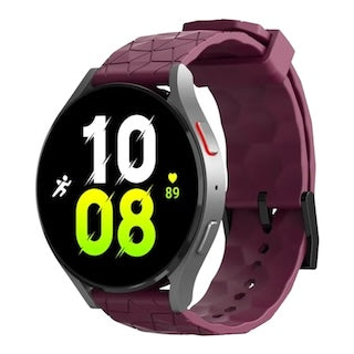 maroon-hex-patterngarmin-hero-legacy-(45mm)-watch-straps-nz-silicone-football-pattern-watch-bands-aus