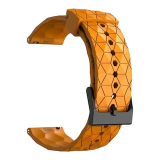 orange-hex-patterngarmin-hero-legacy-(45mm)-watch-straps-nz-silicone-football-pattern-watch-bands-aus