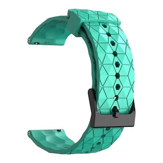 teal-hex-pattern-garmin-marq-watch-straps-nz-silicone-football-pattern-watch-bands-aus