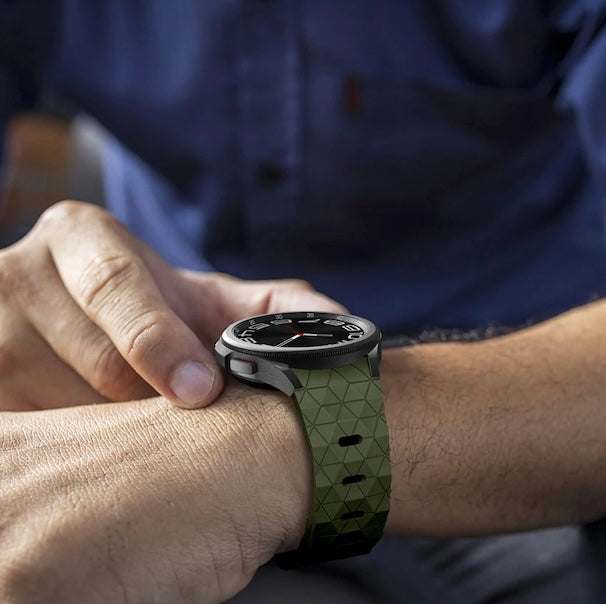 army-green-hex-patternlacoste-22mm-range-watch-straps-nz-silicone-football-pattern-watch-bands-aus