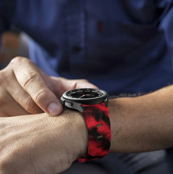 red-camo-hex-patternskagen-22mm-range-watch-straps-nz-silicone-football-pattern-watch-bands-aus