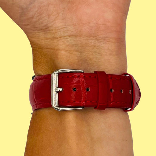 red-huawei-watch-fit-3-watch-straps-nz-snakeskin-leather-watch-bands-aus