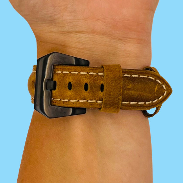 brown-black-buckle-garmin-quatix-3-watch-straps-nz-retro-leather-watch-bands-aus