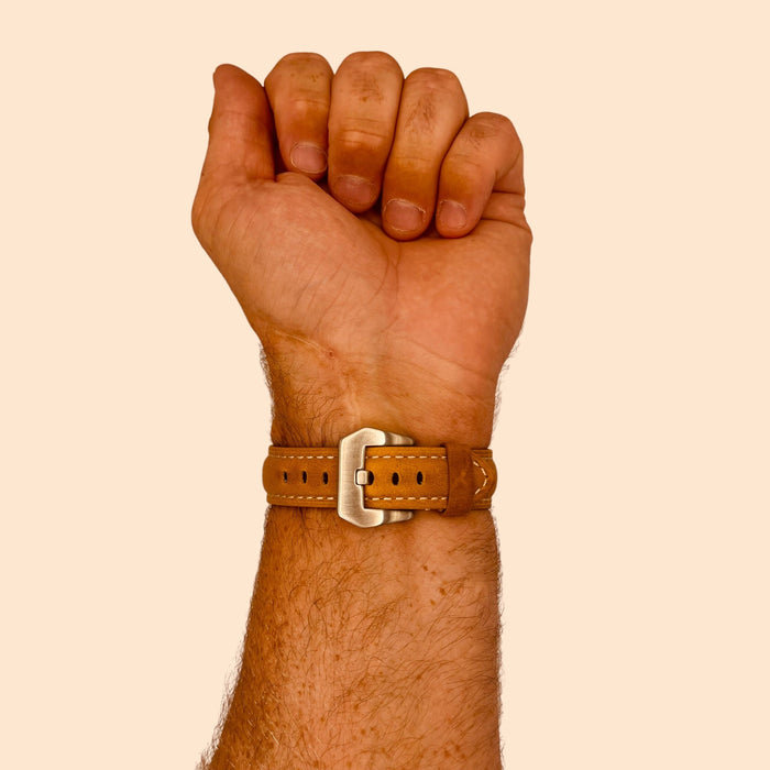 brown-silver-buckle-garmin-descent-mk-2-mk-2i-watch-straps-nz-retro-leather-watch-bands-aus