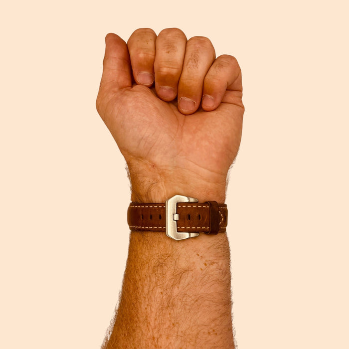 dark-brown-silver-buckle-garmin-descent-mk-2-mk-2i-watch-straps-nz-retro-leather-watch-bands-aus