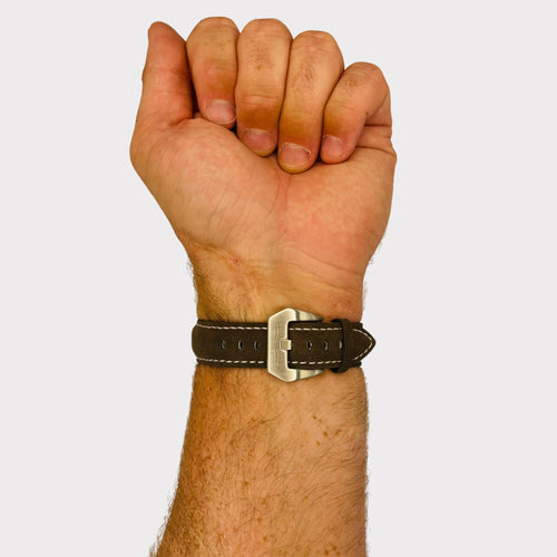 mocha-silver-buckle-garmin-quatix-3-watch-straps-nz-retro-leather-watch-bands-aus