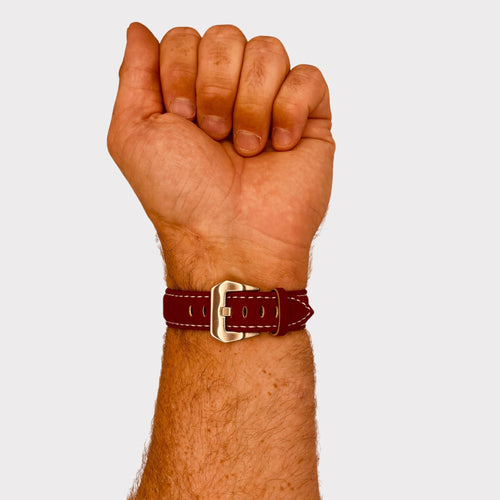 red-silver-buckle-suunto-9-peak-pro-watch-straps-nz-retro-leather-watch-bands-aus
