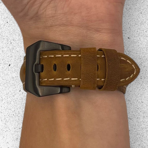 dark-brown-black-buckle-garmin-quatix-3-watch-straps-nz-retro-leather-watch-bands-aus