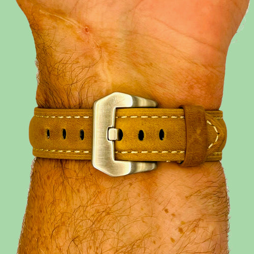 brown-silver-buckle-garmin-quatix-3-watch-straps-nz-retro-leather-watch-bands-aus