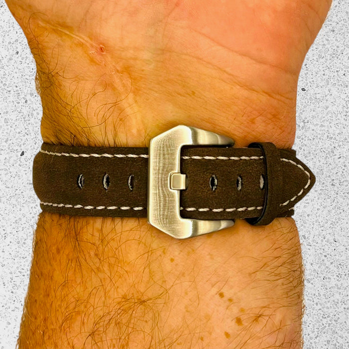 mocha-silver-buckle-garmin-quatix-3-watch-straps-nz-retro-leather-watch-bands-aus