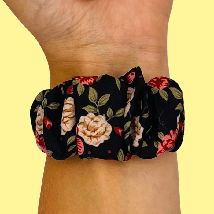 flora-black-ticwatch-5-pro-watch-straps-nz-scrunchies-watch-bands-aus