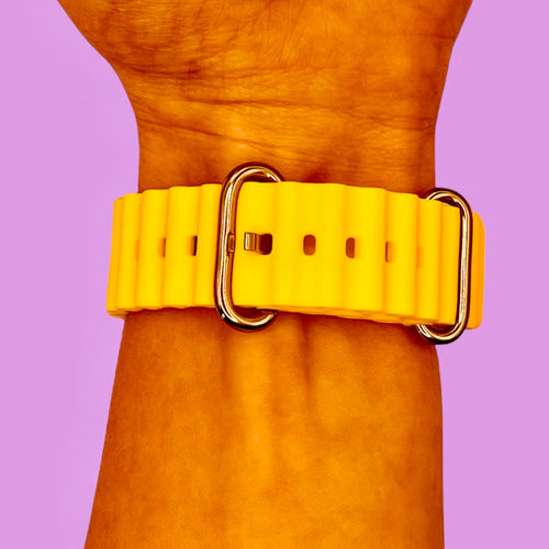 yellow-ocean-bands-huawei-watch-gt3-pro-watch-straps-nz-ocean-band-silicone-watch-bands-aus