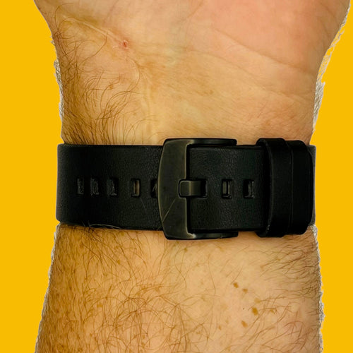 black-silver-buckle-garmin-quatix-3-watch-straps-nz-leather-watch-bands-aus