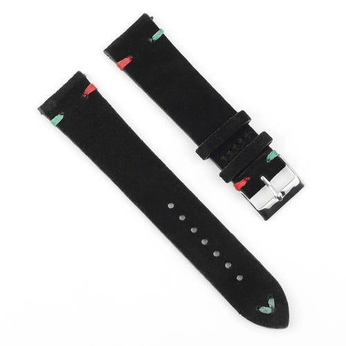 black-red-green-thehorse-20mm-range-watch-straps-nz-suede-watch-bands-aus