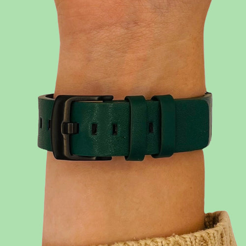 green-black-buckle-garmin-quatix-3-watch-straps-nz-leather-watch-bands-aus
