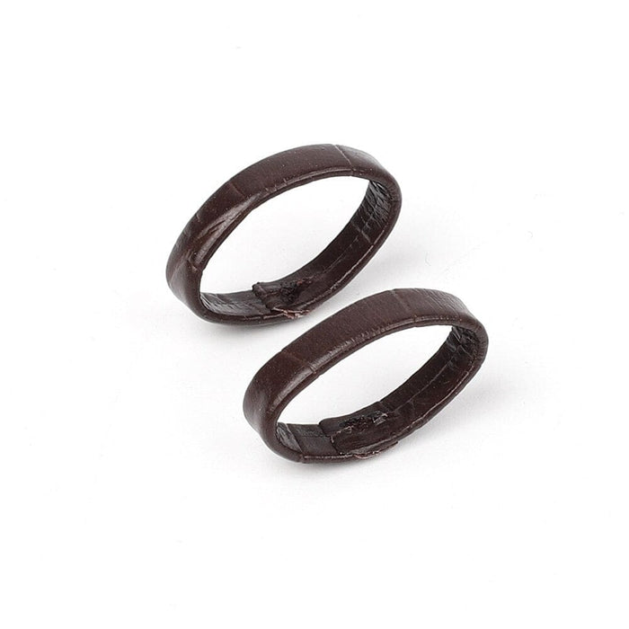 Brown Replacement Pair of Leather Band Keepers Compatible with the Garmin Fenix 5 & Fenix 6 Range NZ